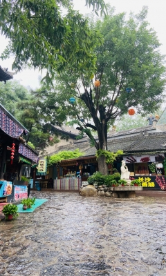 雨中漫步马嵬驿